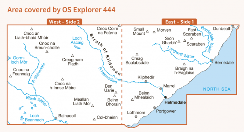 OS Explorer Map 444 - Helmsdale and Strath of Kildonan-2